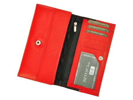 Portofel dama din piele naturala Cavaldi PORT703 Rosu [7]