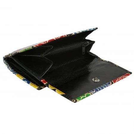 Portofel dama din piele naturala cu model floral  PORT632 [2]