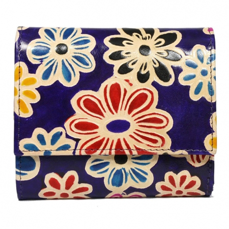 Portofel dama din piele naturala cu model floral  PORT633 [3]