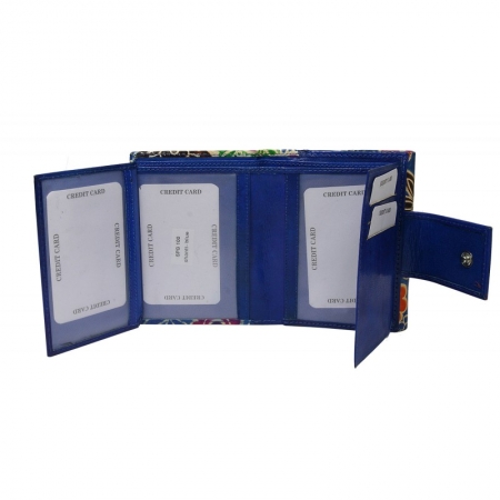 Portofel dama din piele naturala cu model floral  PORT633 [1]