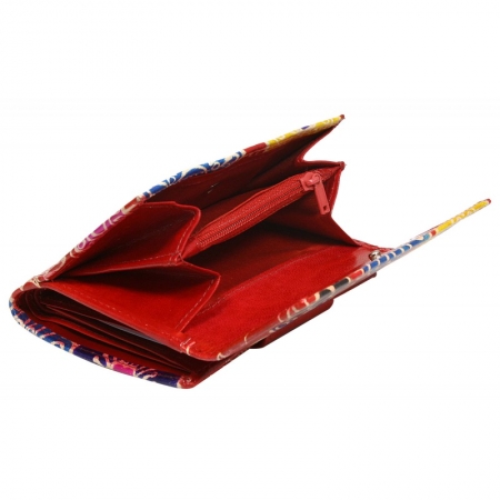 Portofel dama din piele naturala cu model floral  PORT635 [2]