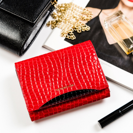 Portofel dama din piele naturala Peterson PORTG515, Rosu, RFID [5]