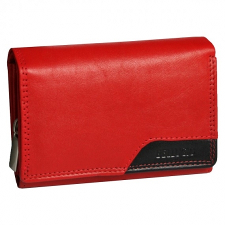 Portofel dama piele naturala Bellugio PORT204 Rosu si Negru [0]