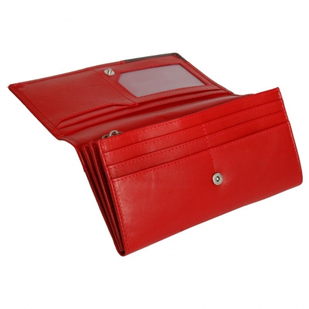 Portofel dama piele naturala Bellugio PORT500 Rosu si Negru [1]