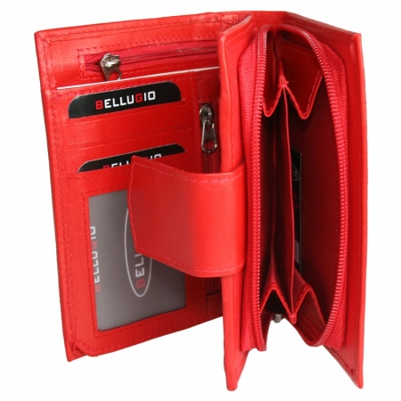 Portofel dama piele naturala Bellugio PORT502 Rosu [3]