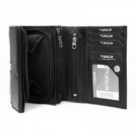 Portofel dama piele naturala Cavaldi PORT301 Negru [1]