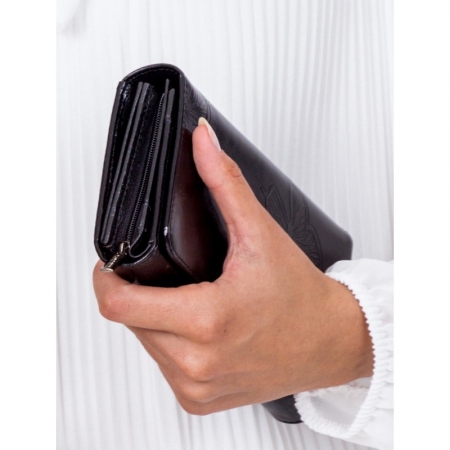 Portofel dama piele naturala cu fluturasi Lorenti [3]