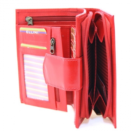 Portofel dama piele naturala Ellini PORT551 Rosu [1]