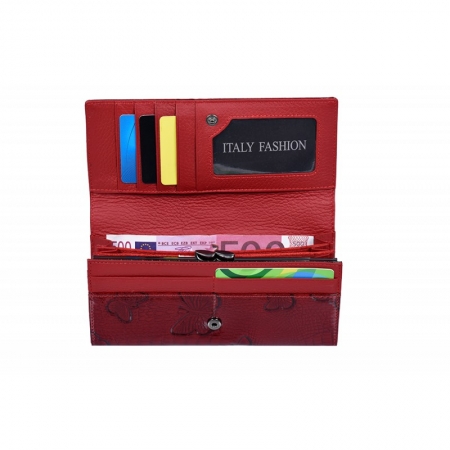 Portofel dama piele naturala Lorenti PORT308 Rosu [5]