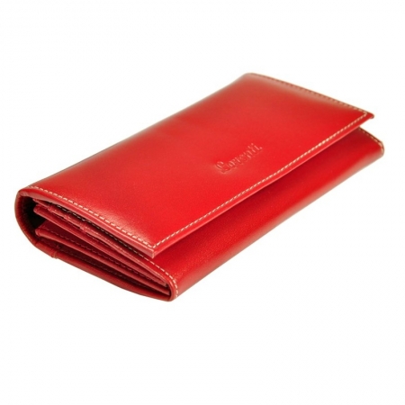 Portofel  dama piele naturala Lorenti rosu [3]