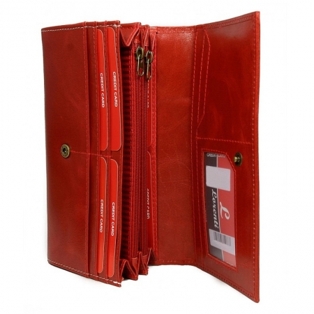 Portofel  dama piele naturala Lorenti rosu [1]