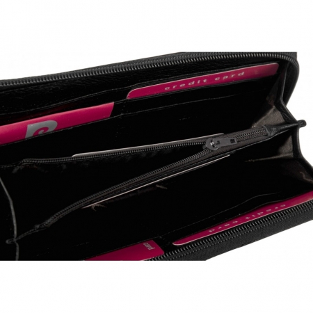 Portofel dama PORTGP10 Negru, Piele naturala [2]