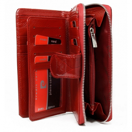 Portofel de lux pentru dama din piele naturala, cu frunze - PORTG002 [1]