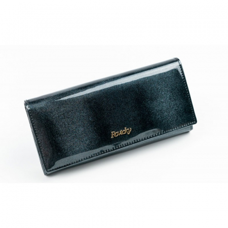 Portofel de lux pentru dama din piele naturala lacuita PORTG004, Negru [0]