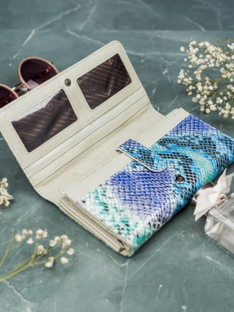 Portofel de lux pentru dama din piele naturala PORTG005 model sarpe [9]