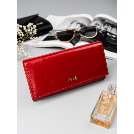 Portofel de lux pentru dama din piele naturala PORTG020, Rosu [3]