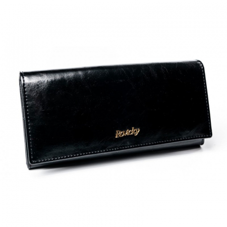 Portofel de lux pentru dama din piele naturala PORTG022, Negru [0]
