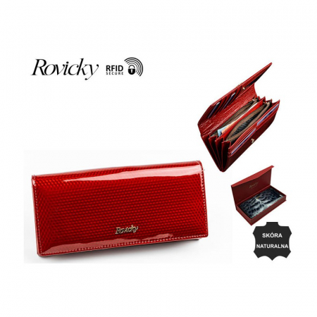 Portofel de lux pentru dama din piele naturala PORTG012, Rosu [12]