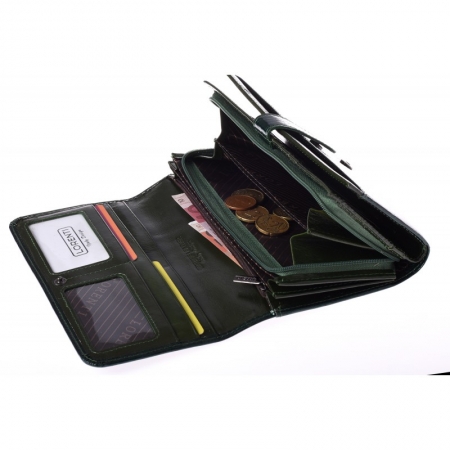 Portofel de lux pt. dama din piele naturala Lorenti PORT700 Negru [2]