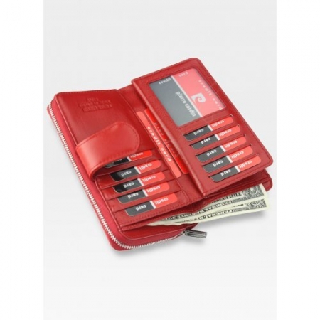 Portofel de lux pt. dama din piele naturala Pierre Cardin PORT602 Rosu [3]