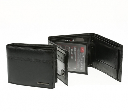 Portofel din piele naturala pt. barbati Bellugio  PORM400 Negru [2]
