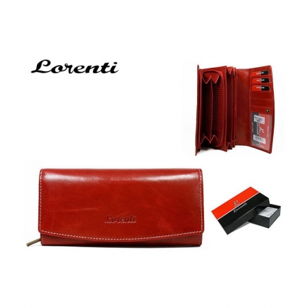 Portofel rosu de dama din piele naturala Lorenti PORT630 [2]