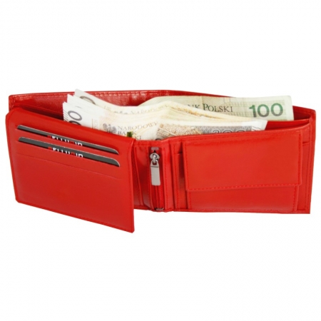 Portofel de Lux Rosu piele naturala Bellugio PORM900 UNISEX [2]