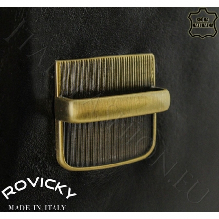 Servieta din piele naturala incapatoare marca Rovicky, Made in Italy - GEA403 [8]