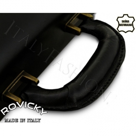 Servieta din piele naturala incapatoare marca Rovicky, Made in Italy - GEA403 [12]