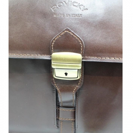 Servieta din piele naturala incapatoare marca Rovicky [5]