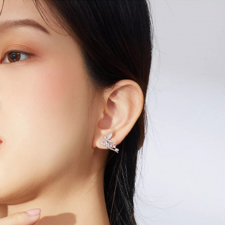 Set argint cu zane si flori [5]