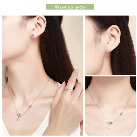 Set argint floare de lotus [1]