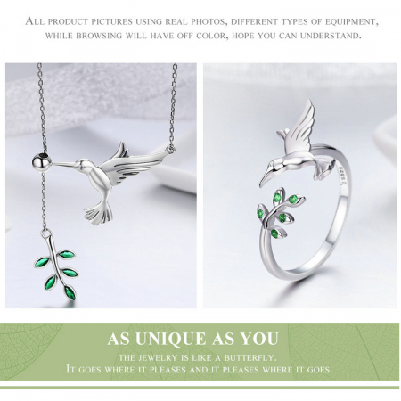 Set argint pasare colibri [16]