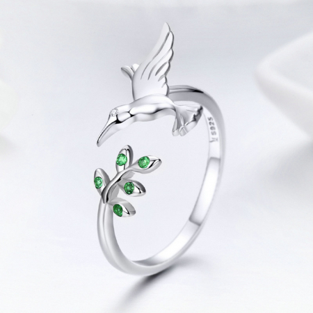 Set argint pasare colibri [18]