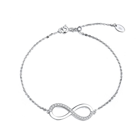 Set Colier si Bratara argint 925  Dragoste Nemarginita cu zirconiu [1]