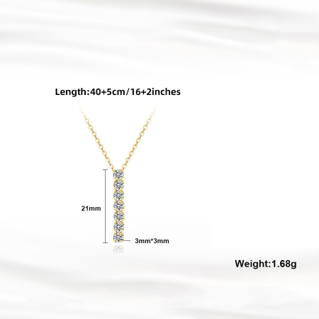 Set Colier si Cercei argint 925 tennis placati cu aur 14K [6]