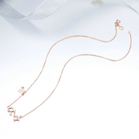 Colier argint Constelatia Scorpion placat cu aur roz [5]