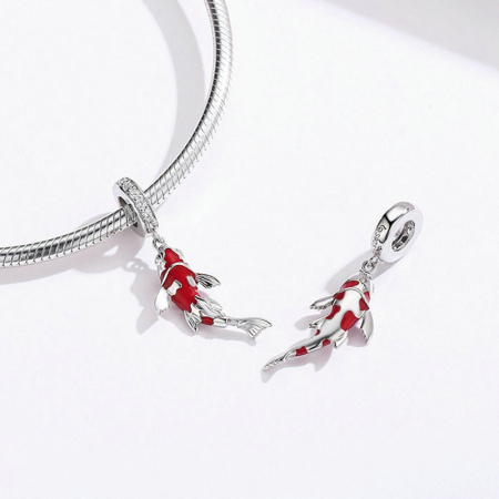 Talisman argint Crap Norocos Lucky Koi Fish [2]