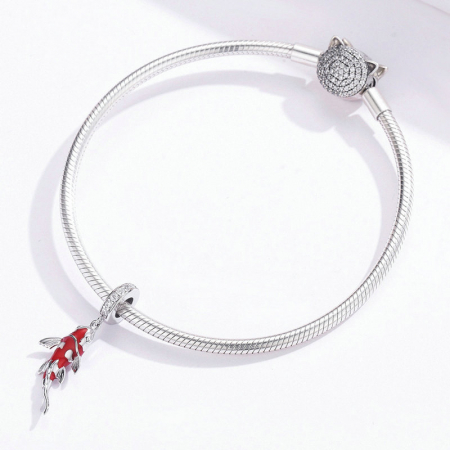 Talisman argint Crap Norocos Lucky Koi Fish [1]