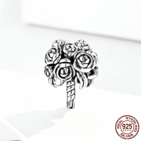 Talisman argint cu buchetul miresei [2]