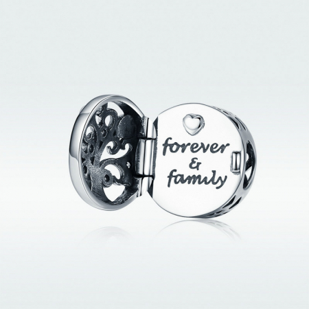 Talisman argint cu copacul vietii si Forever & Family [4]