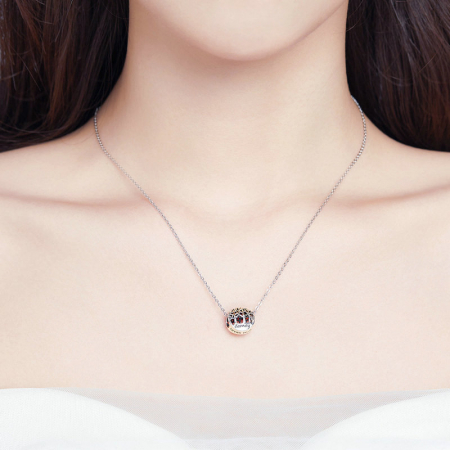 Talisman argint cu copacul vietii si mesaj Family [5]