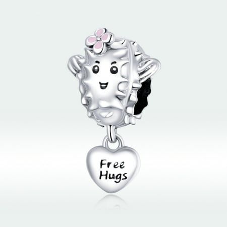 Talisman argint cu free hugs [4]