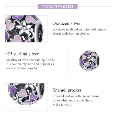 Talisman argint flori de dragoste [6]