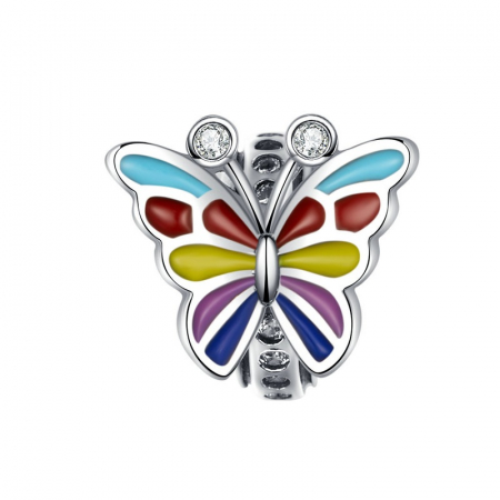 Talisman argint fluture