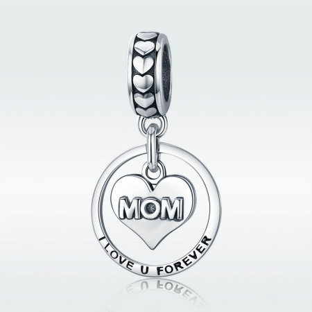 Talisman argint I Love U Forever Mom [5]