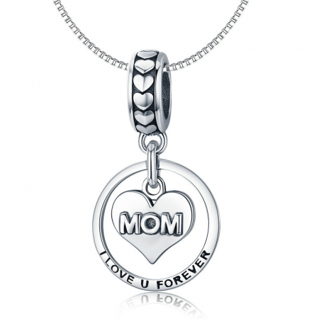 Talisman argint I Love U Forever Mom [4]
