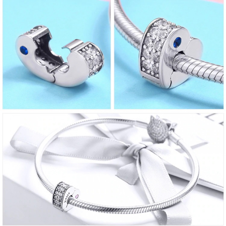 Talisman argint inima cu Clips si zirconii [5]