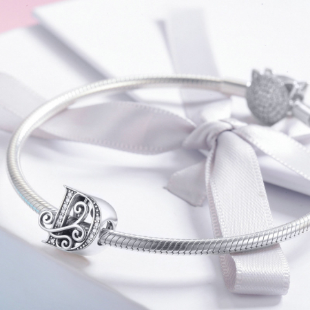 Talisman argint litera D [3]