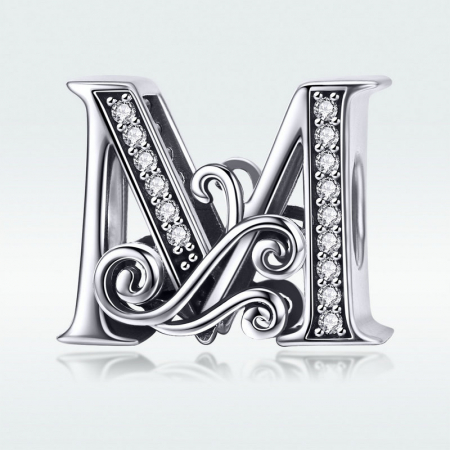 Talisman argint litera M [6]